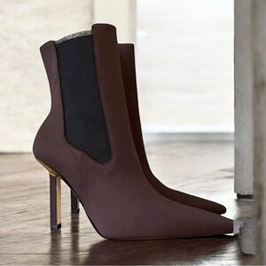 NWT Good American High Kickstand Scuba Heeled Bootie